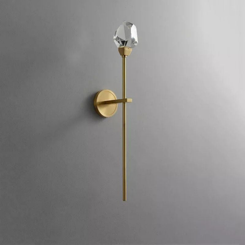 Luster Gaze Radiant Prism Brass Wall Sconce - Background Shot