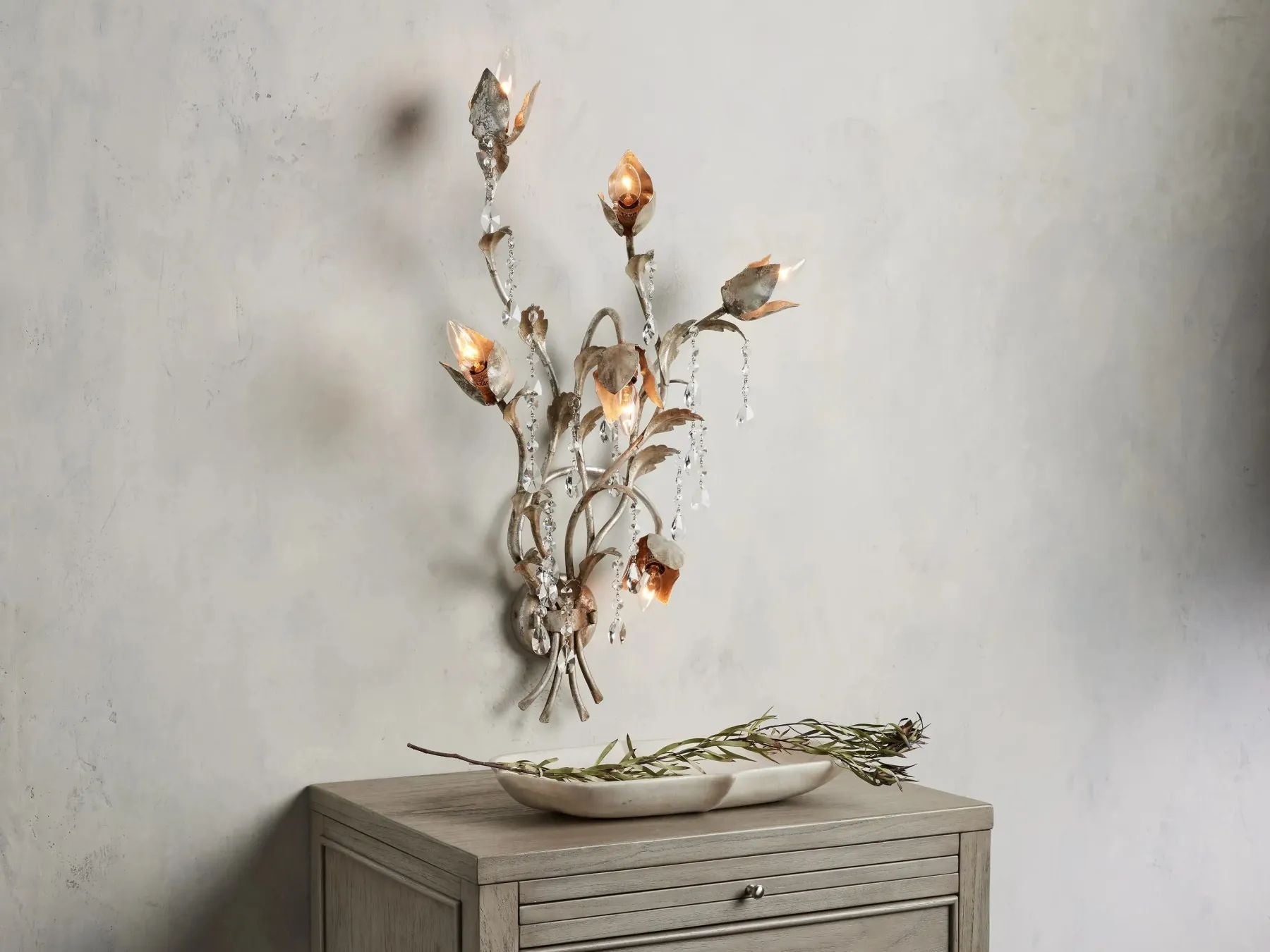 Kalie Crystal 6 Lights Wall Sconce
