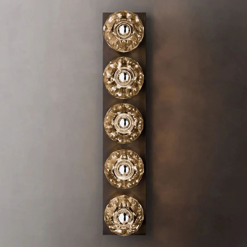 Kristina Clear Glass Linear Grand Bathroom Wall Sconce