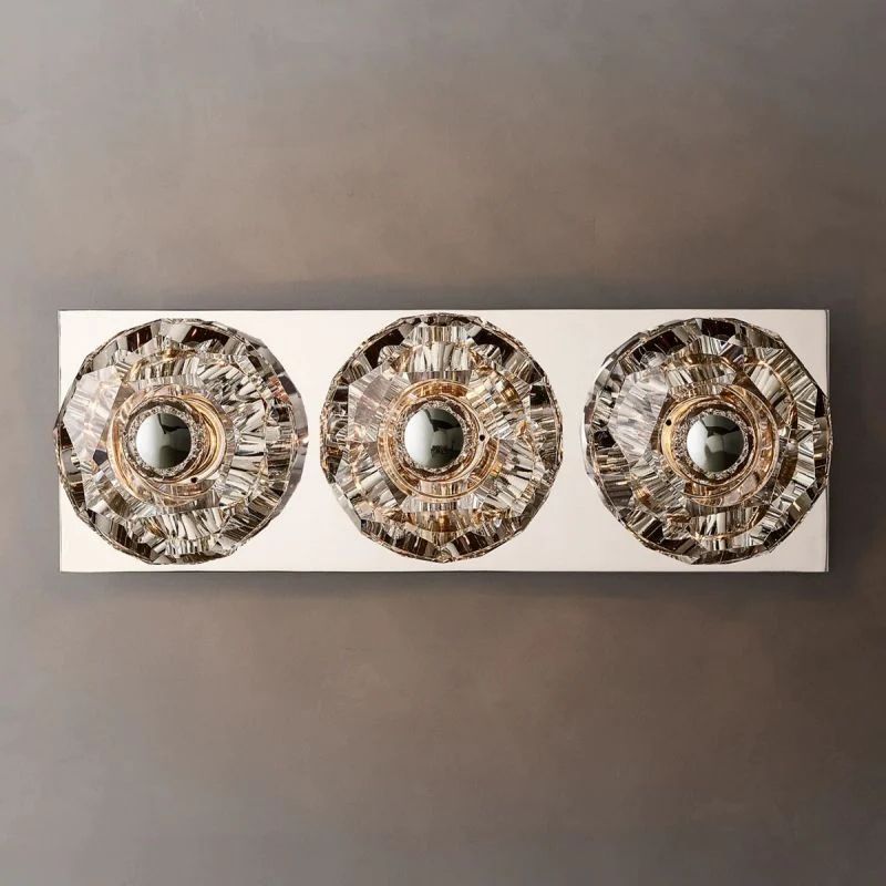 Kristina Clear Glass Linear Short Bathroom Wall Sconce