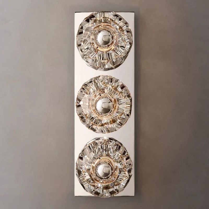Kristina Clear Glass Linear Short Bathroom Wall Sconce