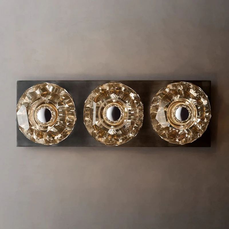 Kristina Clear Glass Linear Short Bathroom Wall Sconce