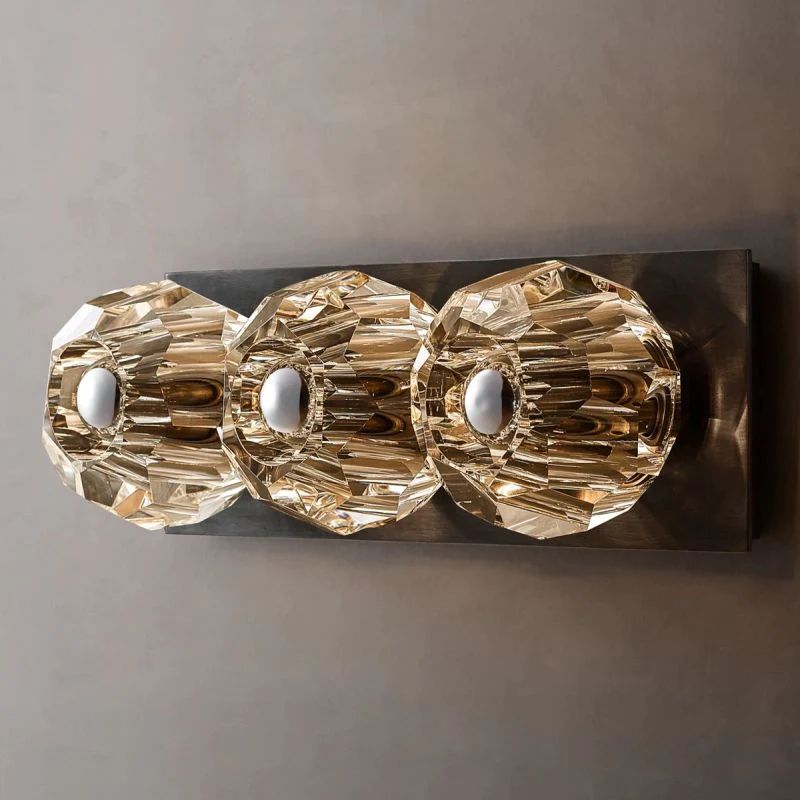 Kristina Clear Glass Linear Short Bathroom Wall Sconce