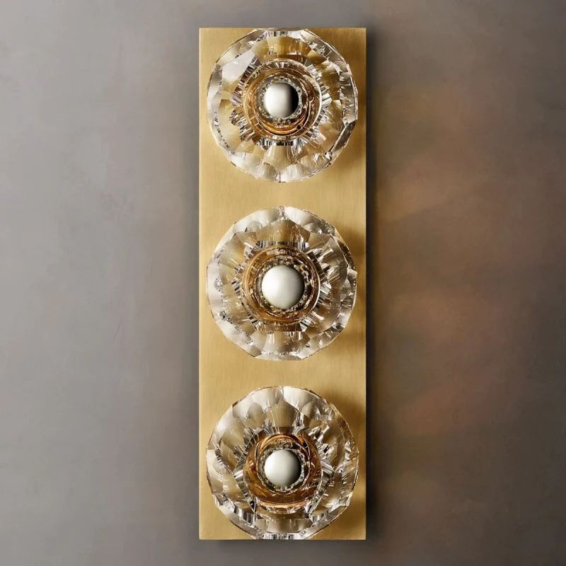 Kristina Clear Glass Linear Short Bathroom Wall Sconce