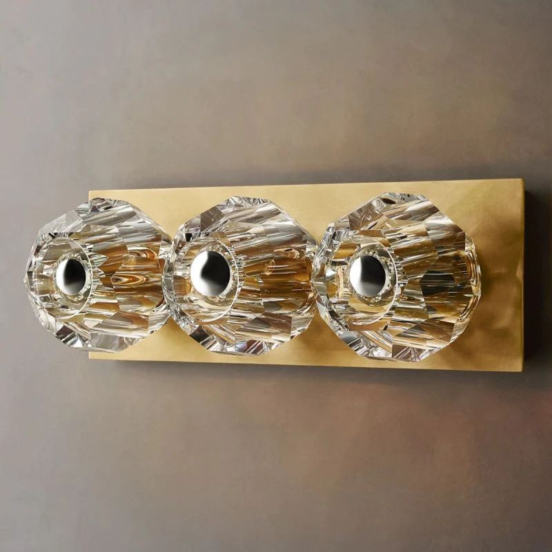 Kristina Clear Glass Linear Short Bathroom Wall Sconce