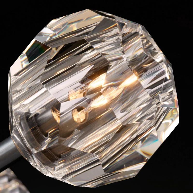 Kristina Clear Glass Short Bedroom Wall Sconce