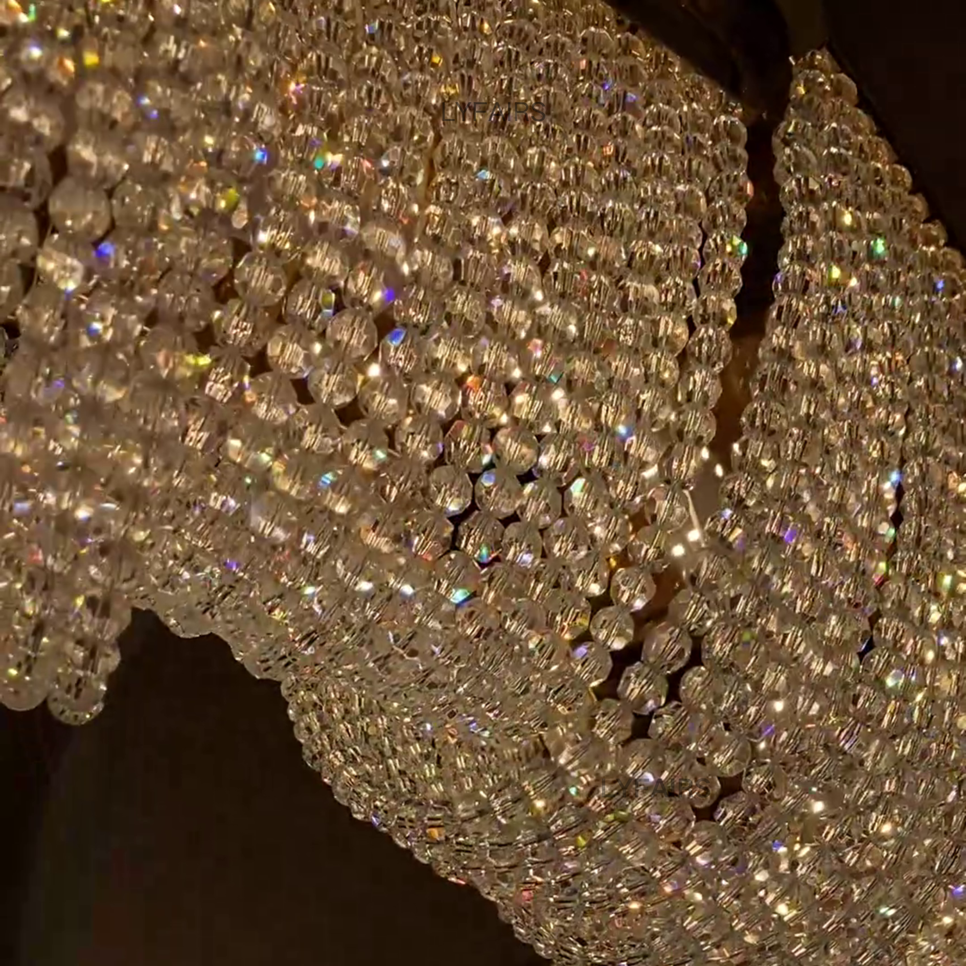 Modern Round Donut Crystal Chandelier