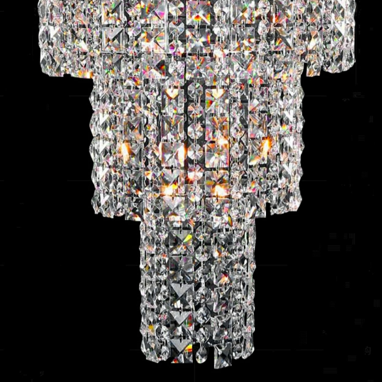 Luster Gaze Grand Radiance K9 Crystal Chandelier - Background Shot