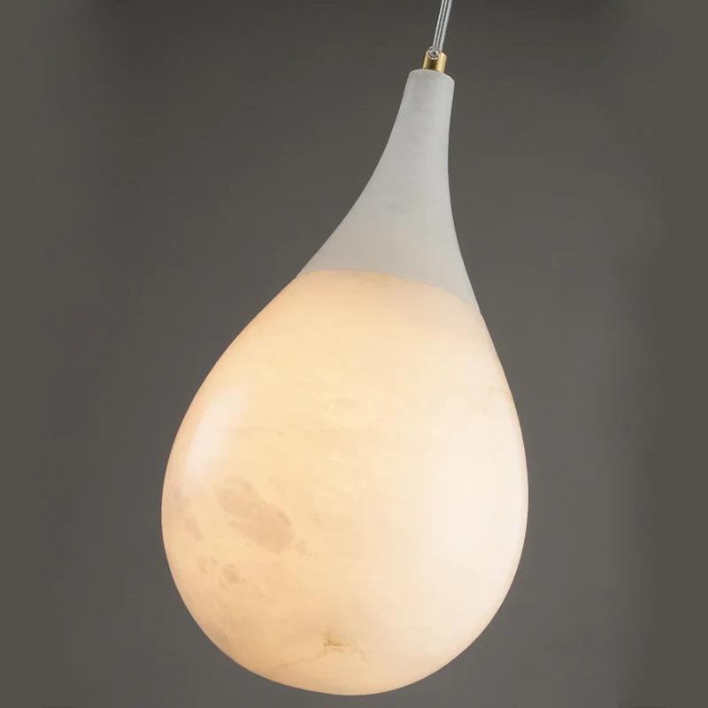 Larry Alabaster Rain Modern Pendant Light