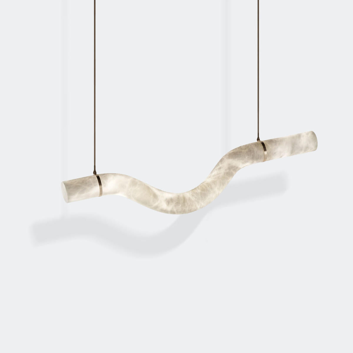Alabaster Curved Chandelier Herman Lighting
