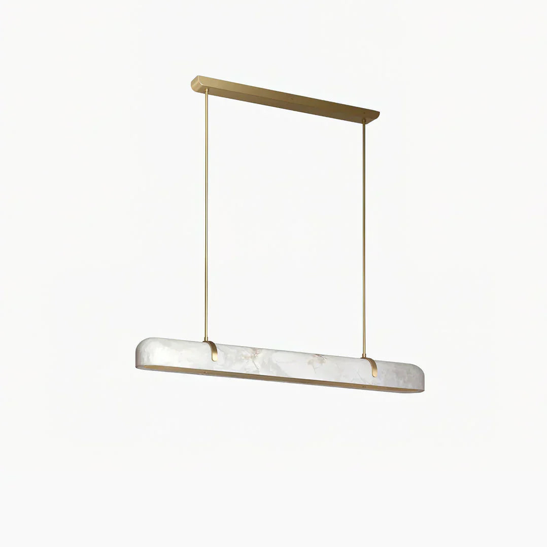 Linear Alabaster Chandelier, Kitchen Island Pendant Light - Luster Gaze