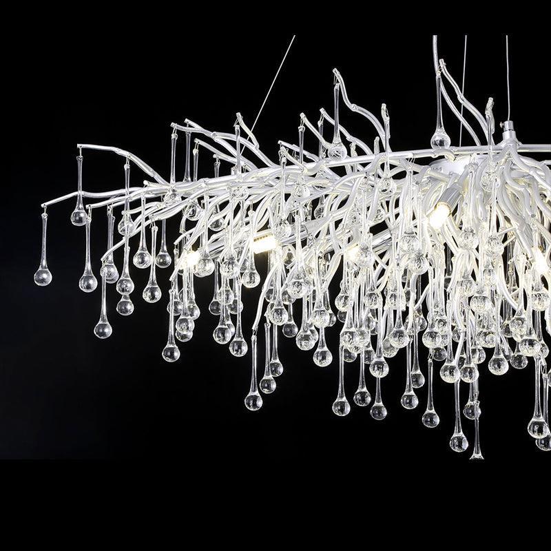 LG Aqua Modern Tree Branch Crystal Chandelier 47.5" L