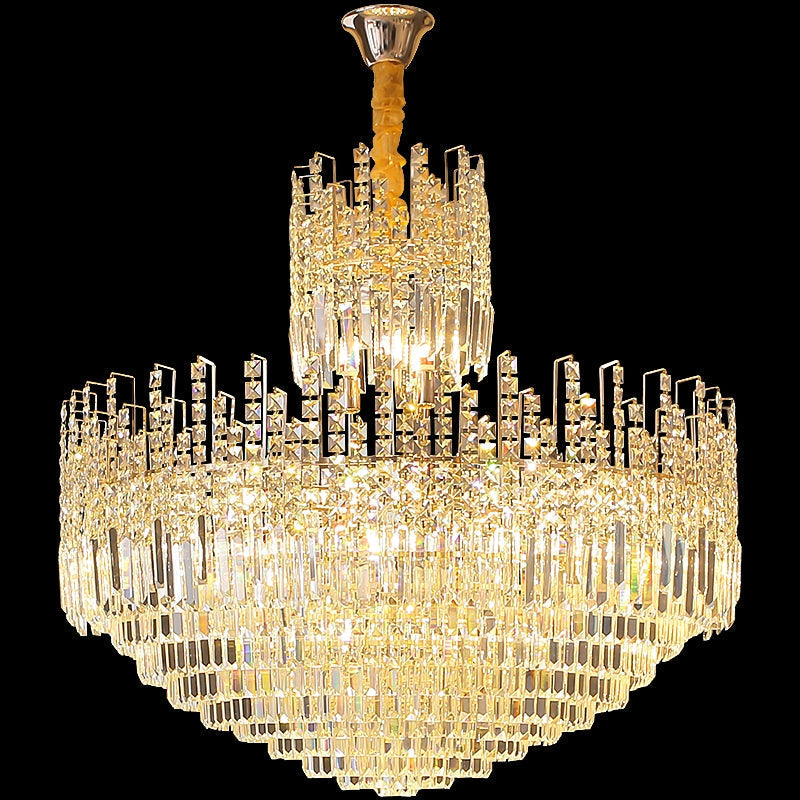 Luster Gaze Grand Lumina Round Crystal Chandelier - Background Shot
