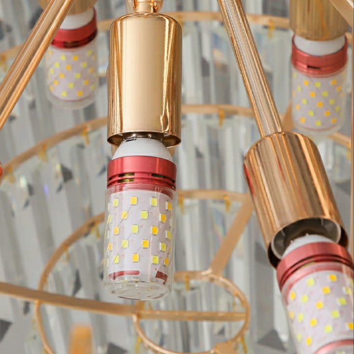 Luster Gaze Grand Lumina Round Crystal Chandelier - Background Shot