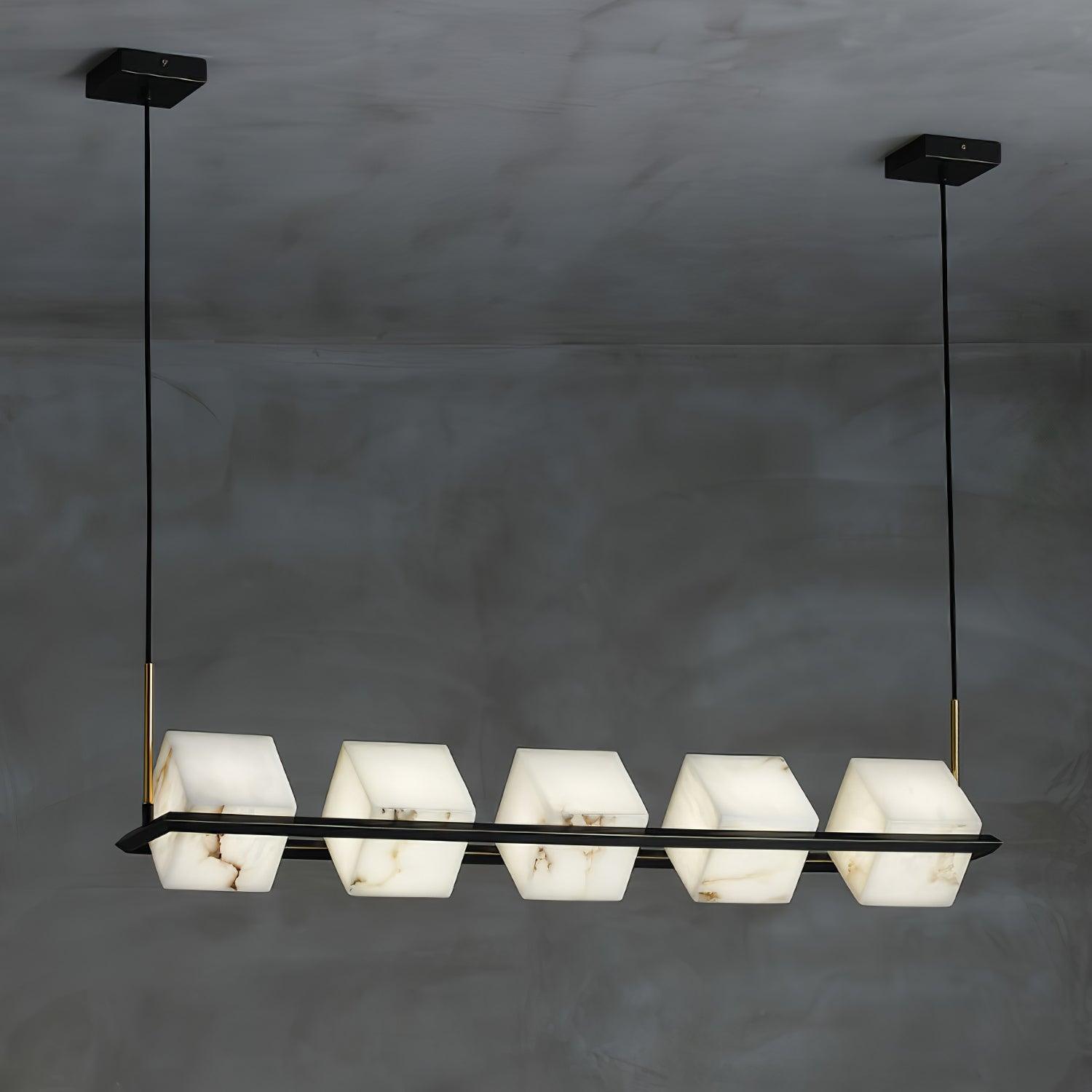 Alabaster Square Box Chandelier - Luster Gaze