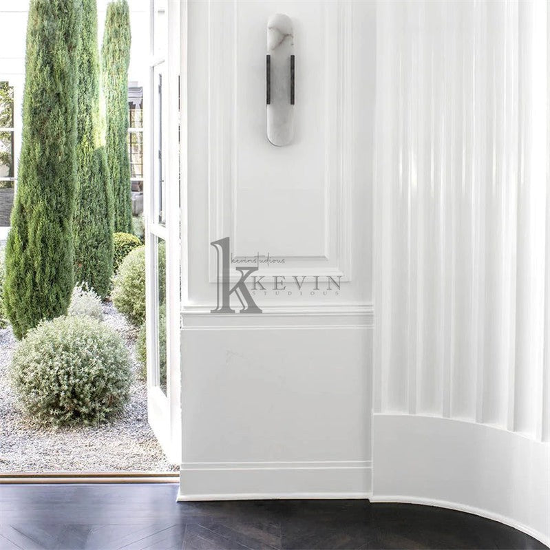 Koltin Melange Elongated Alabaster Wall Sconce wall sconce for bedroom,wall sconce for dining room,wall sconce for stairways,wall sconce for foyer,wall sconce for bathrooms,wall sconce for kitchen,wall sconce for living room Luster Gaze