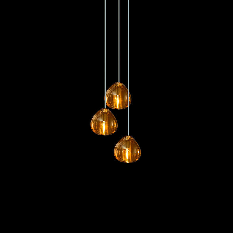 Cherry Crystal Spiral Chandelier