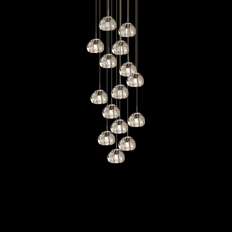 Cherry Crystal Spiral Chandelier