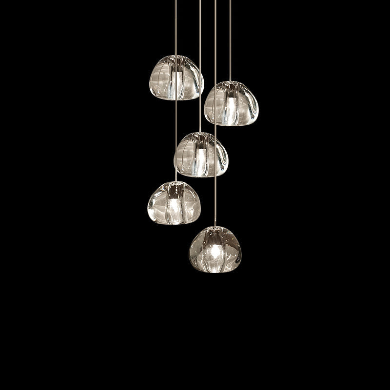 Cherry Crystal Spiral Chandelier