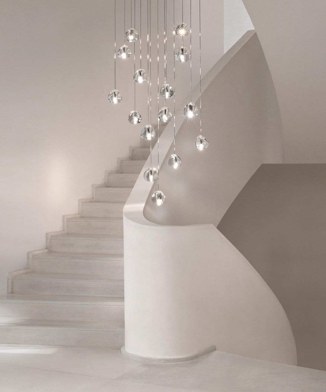Cherry Crystal Spiral Chandelier