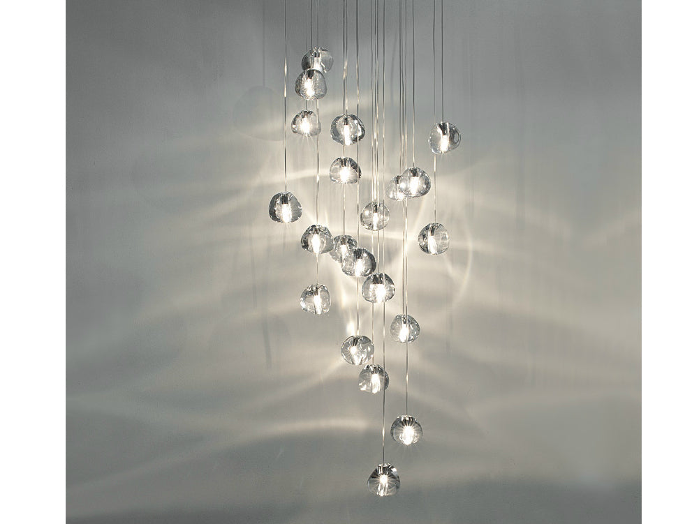 Cherry Crystal Spiral Chandelier