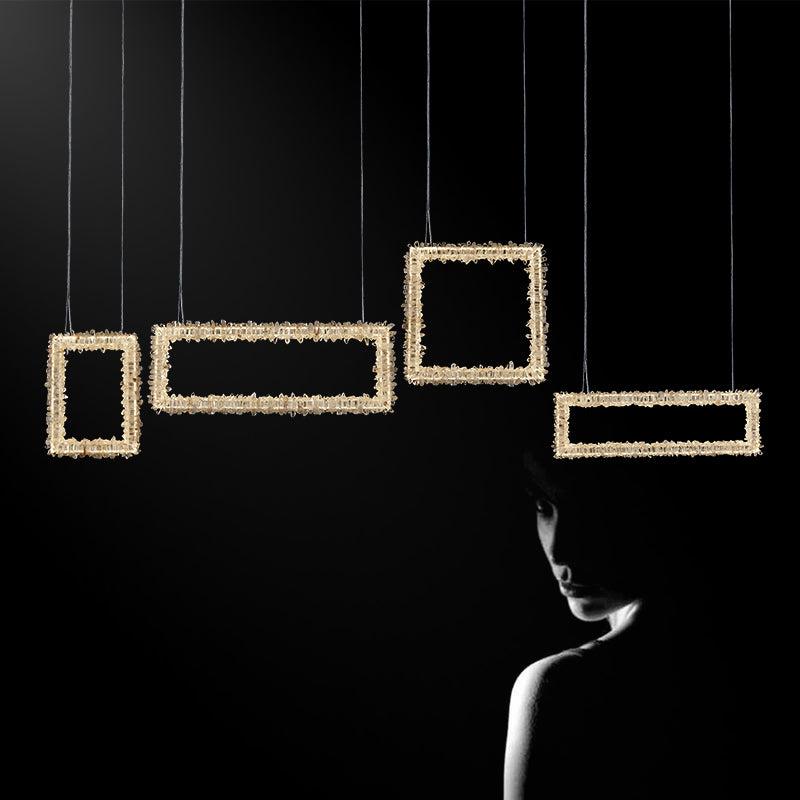 Besy Modern Rock Crystal Dining Room Chandelier