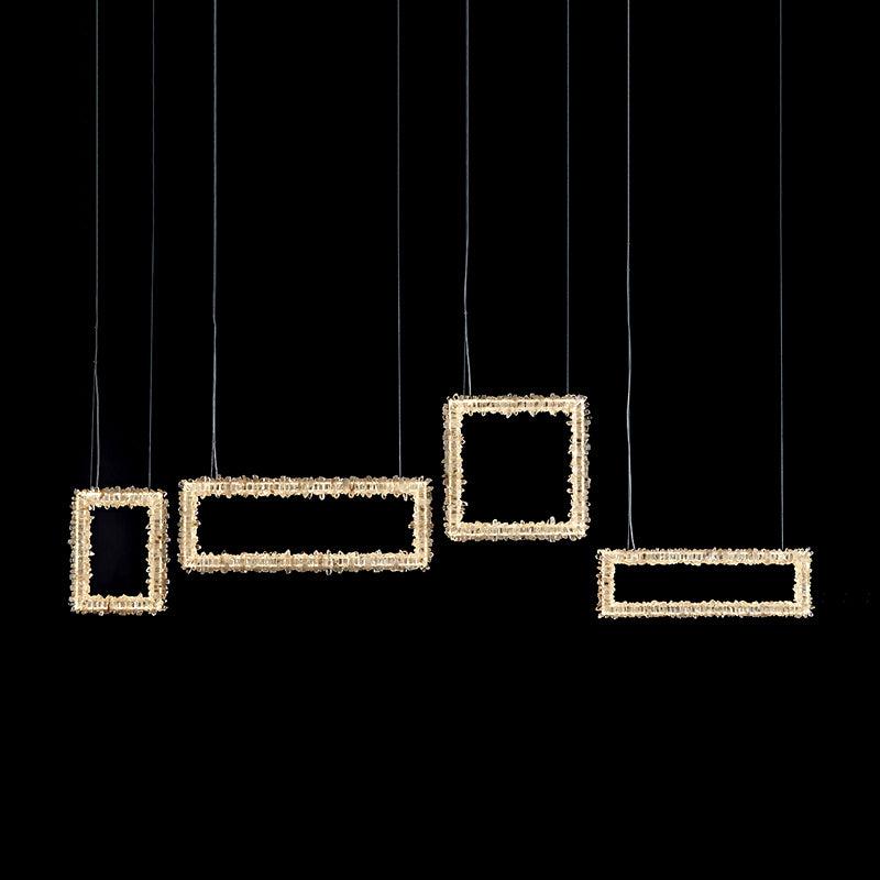Besy Modern Rock Crystal Dining Room Chandelier