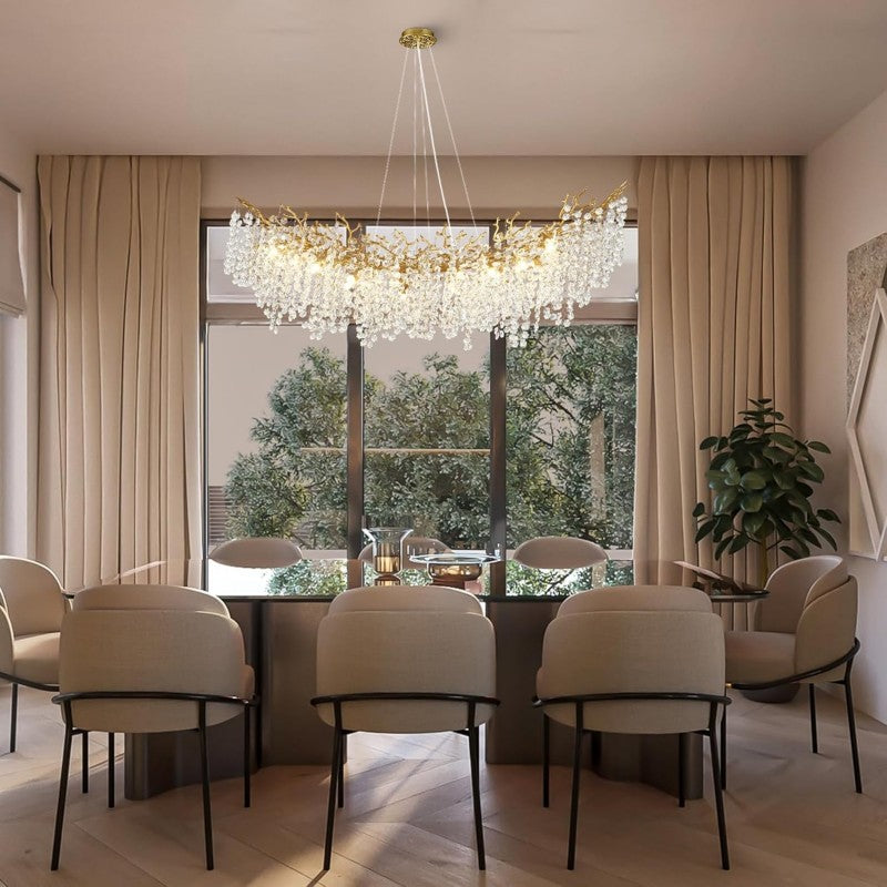 Branch Modern Tree Crystal Chandelier 55"L 30"D 40"D