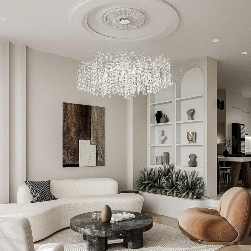 Branch Modern Tree Crystal Chandelier 55"L 30"D 40"D