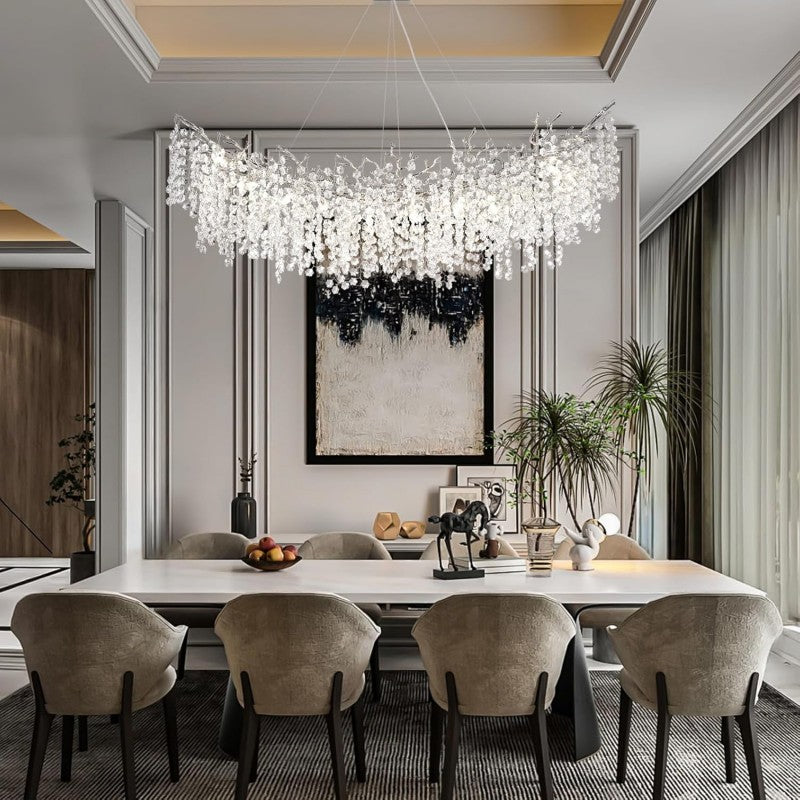 Branch Modern Tree Crystal Chandelier 55"L 30"D 40"D