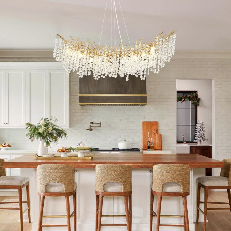 Branch Modern Tree Crystal Chandelier 55"L 30"D 40"D
