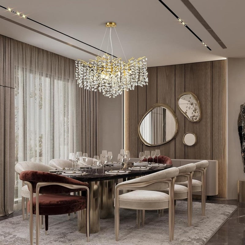 Branch Modern Tree Crystal Chandelier 55"L 30"D 40"D
