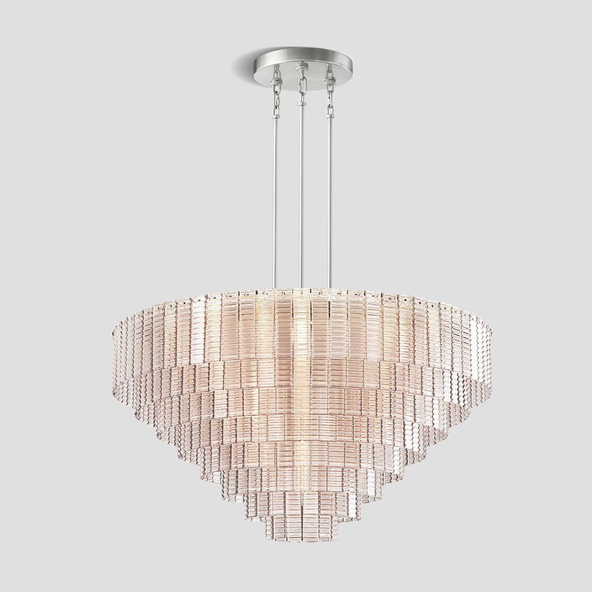 Shron Round Glass Tile Chandelier