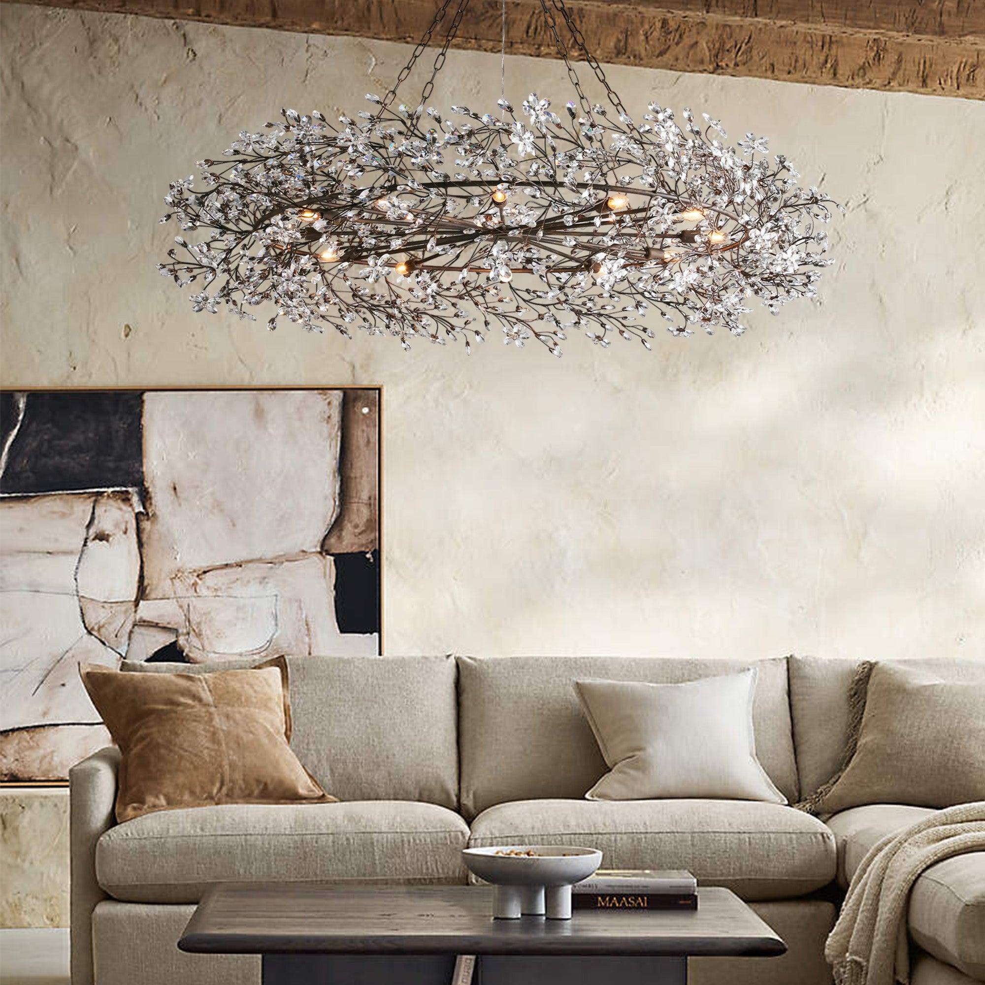 Fiore Crown Chandelier 39" 48" 60"
