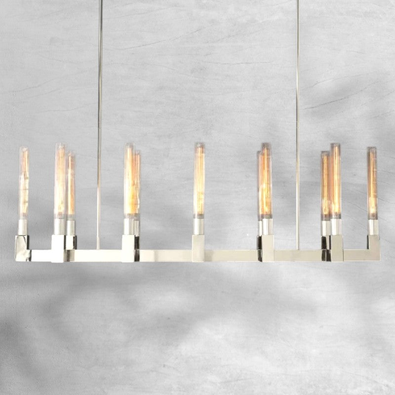 Cannelo Glass Linear Chandelier