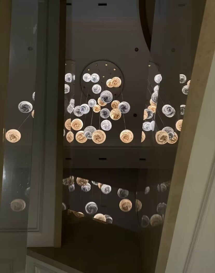 Nordic Planet Creative Long Pendant Chandelier For Staircase/Foyer/High-ceiling Hallway