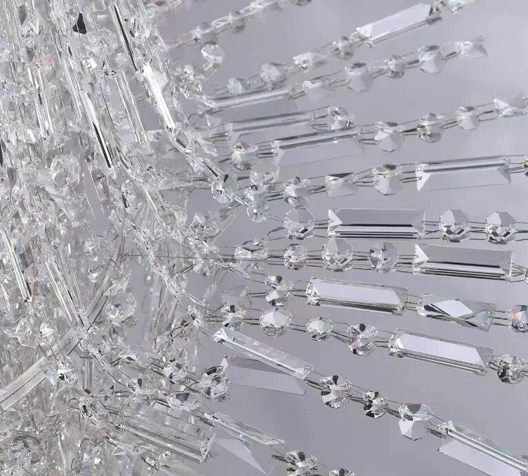 Luster Gaze Grand Cascade Columnar Crystal Chandelier - Background Shot