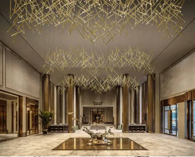Modern Italian Creative Art Sticks Ceiling Chandelier for Living Room/Staircase/Hotel Lobby, round ,rectangle, extra large , oversized, sticks, acrylic, adjustable, foyer, duplex