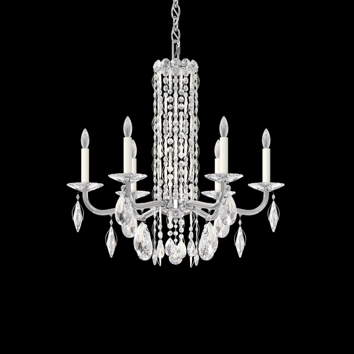 Luster Gaze Radiant Cascade 6-Light Crystal Chandelier - Background Shot
