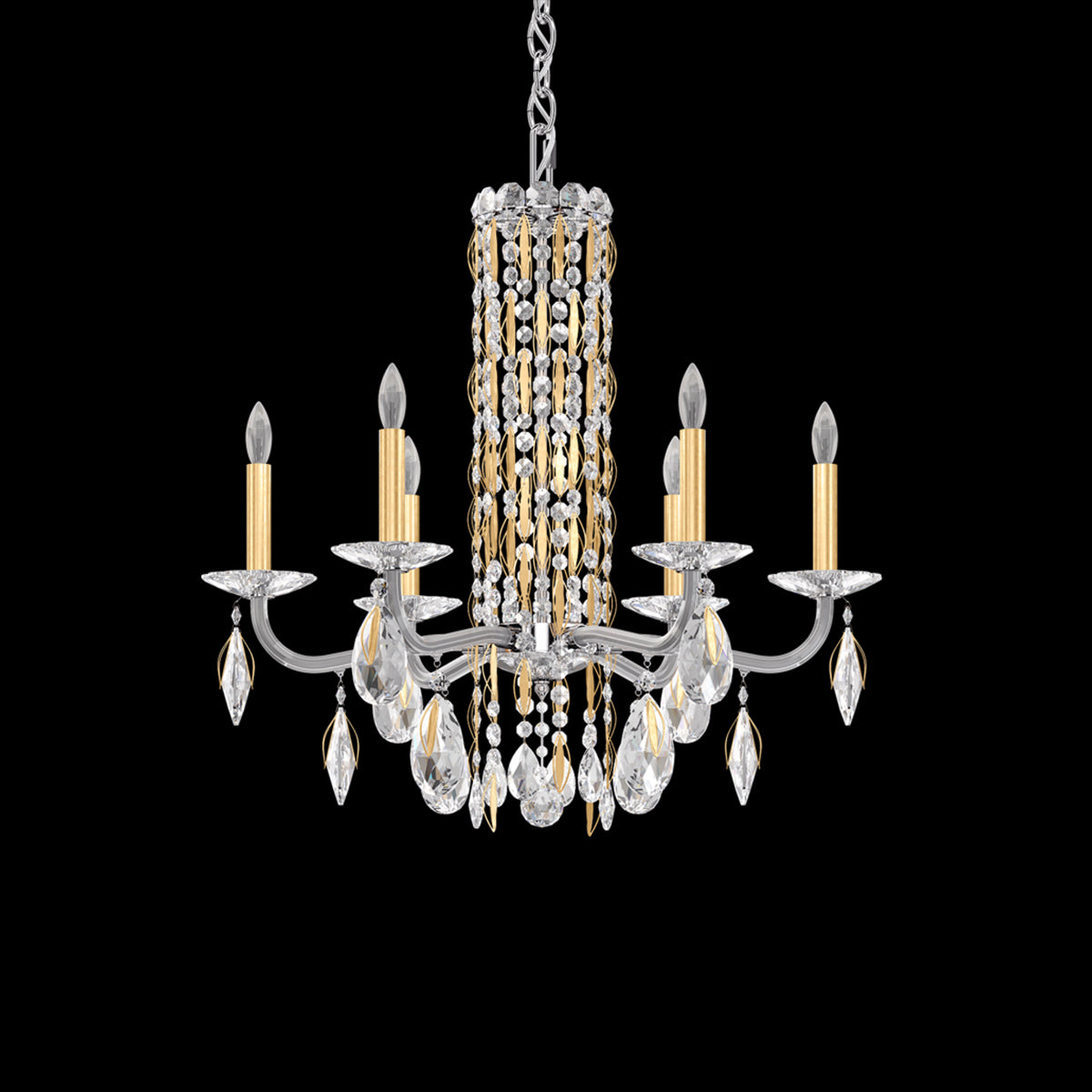 Luster Gaze Radiant Cascade 6-Light Crystal Chandelier - Background Shot