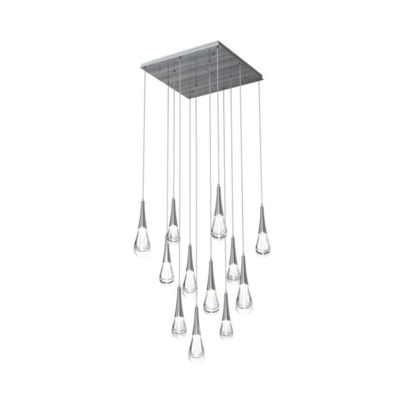 Soltaire Raindrop LED Square Chandelier