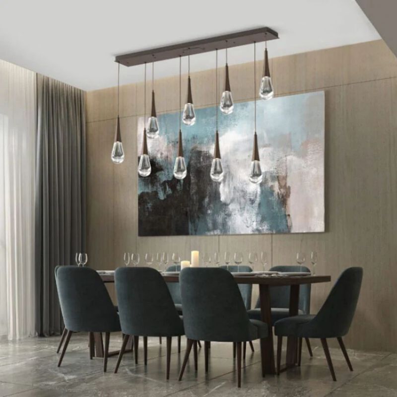 LG Water Drop Glass Linear Chandelier