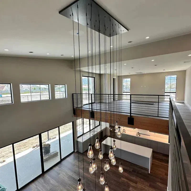 Raindrop Glass Linear Chandelier