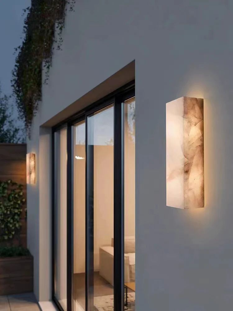 Riveage Calcite Bedroom Wall Sconce