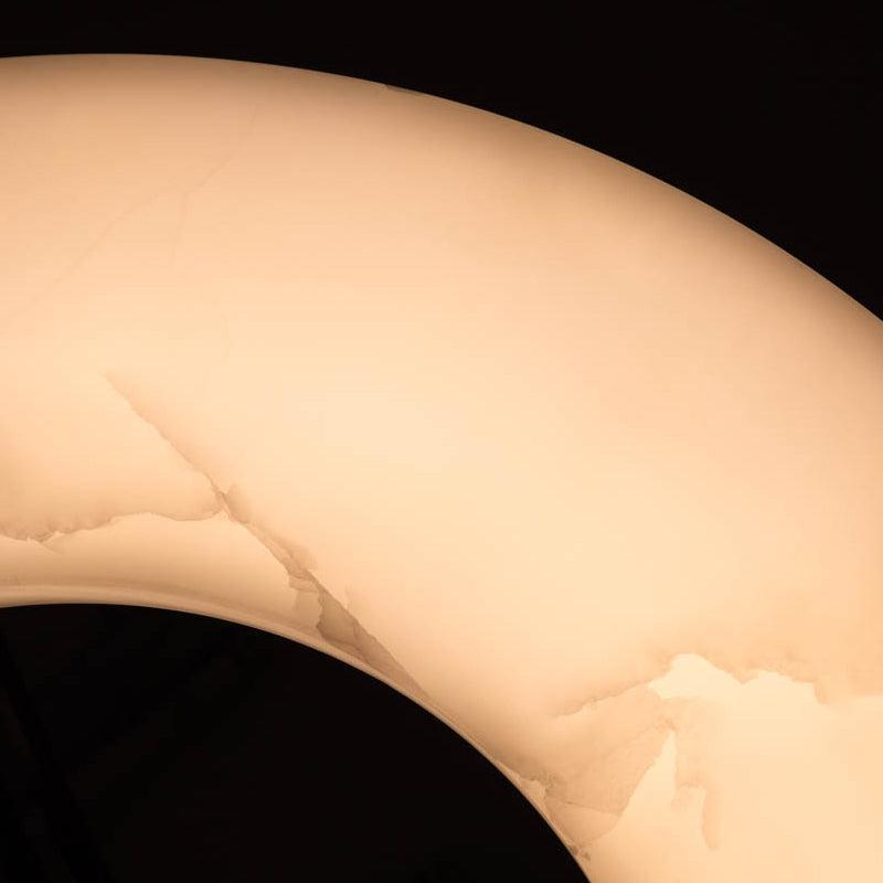 Nova Round Alabaster Plate Chandelier
