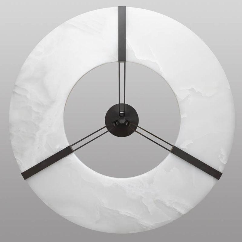 Nova Round Alabaster Plate Chandelier