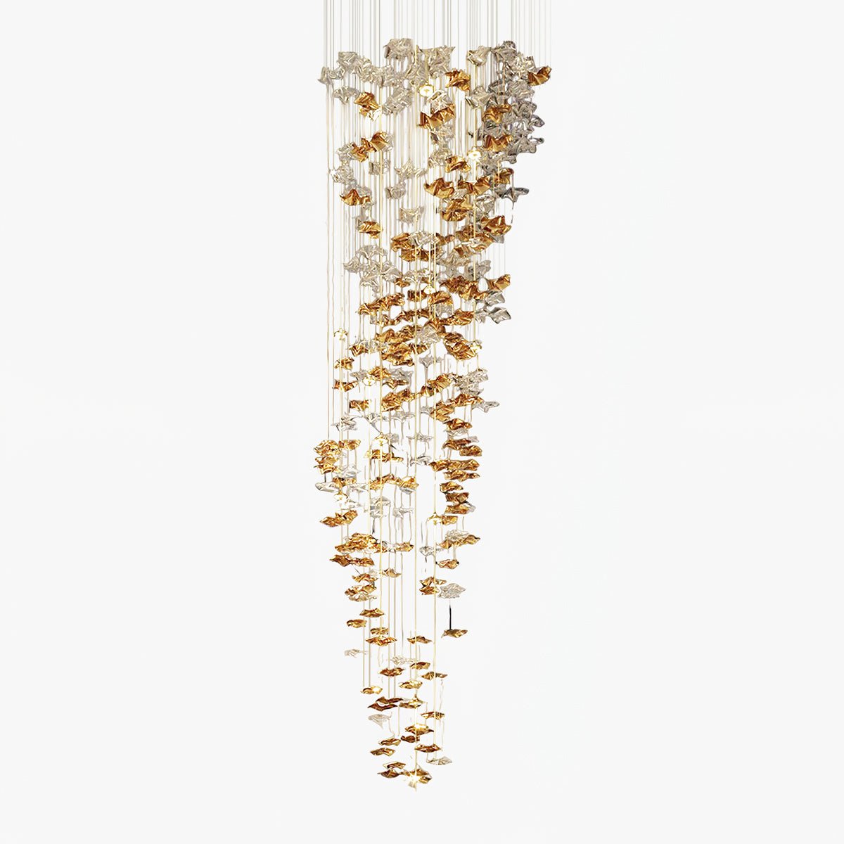 Tidal Stair Crystal Spiral Chandelier