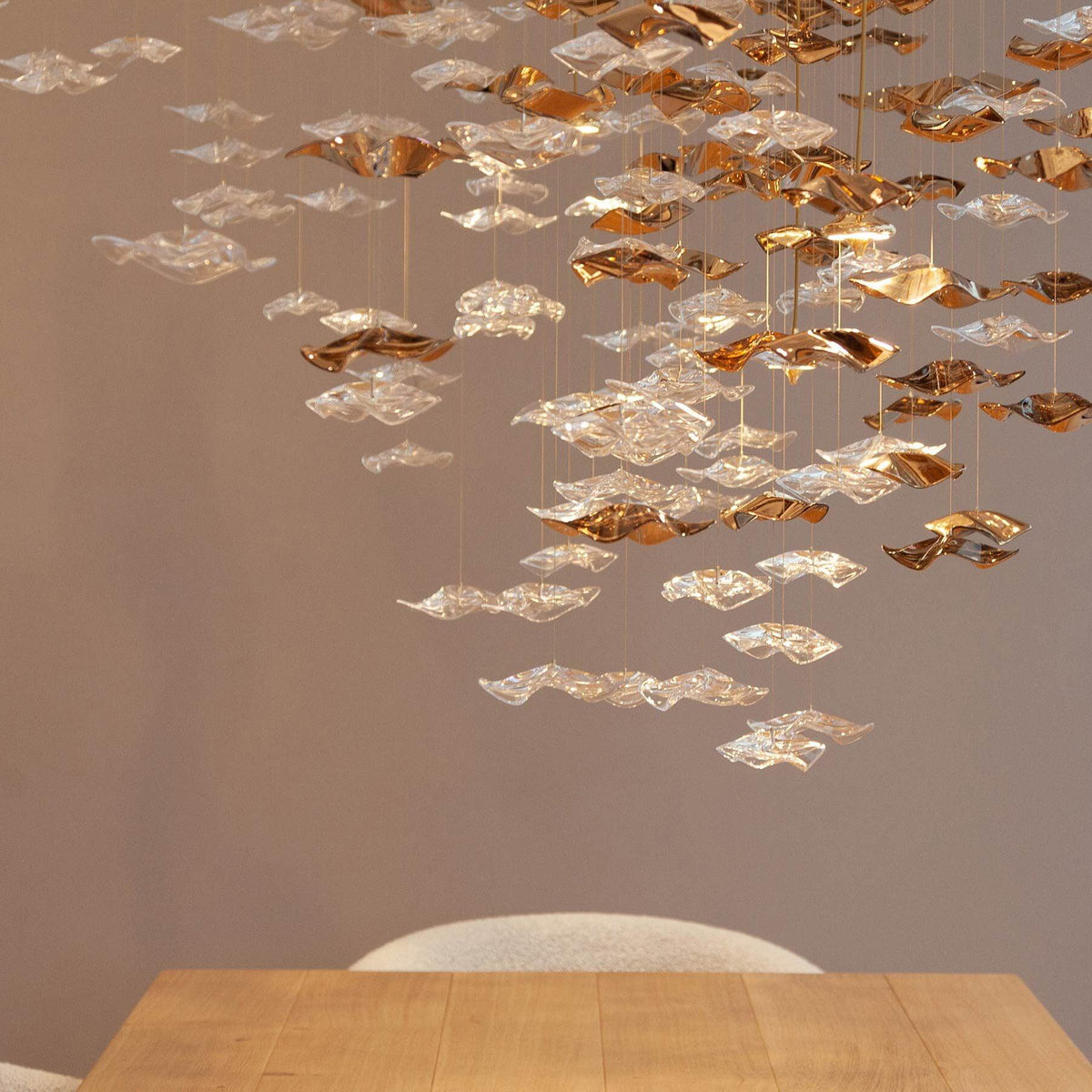 Galaxy Tidal Art Glass Crystal Spiral Chandelier