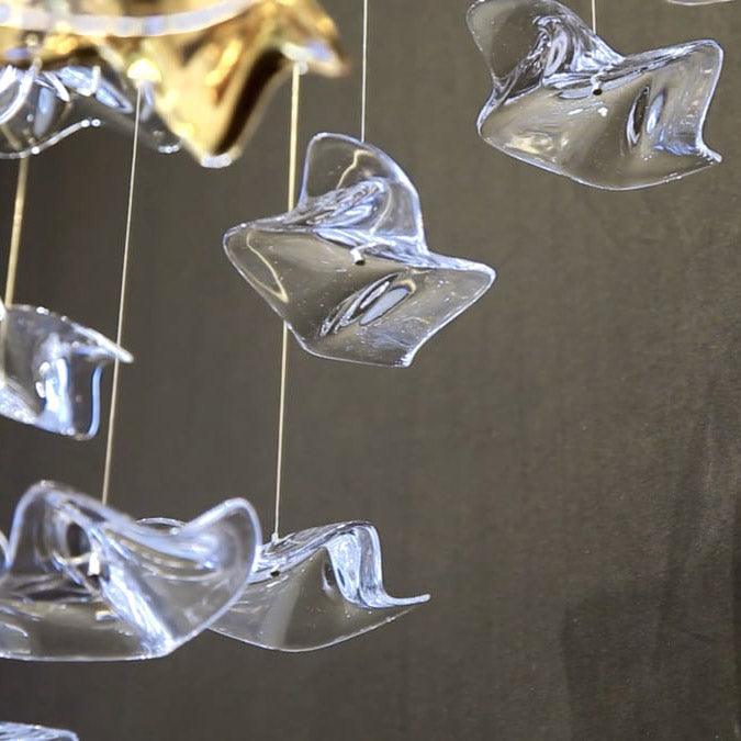Tidal Stair Crystal Spiral Chandelier