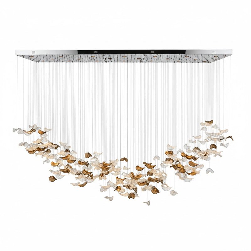 Galaxy Shake Leaves Crystal Spiral Chandelier